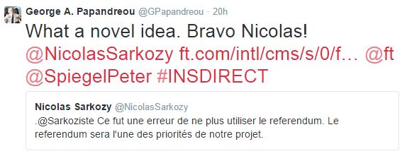 gap sarkozy tweet