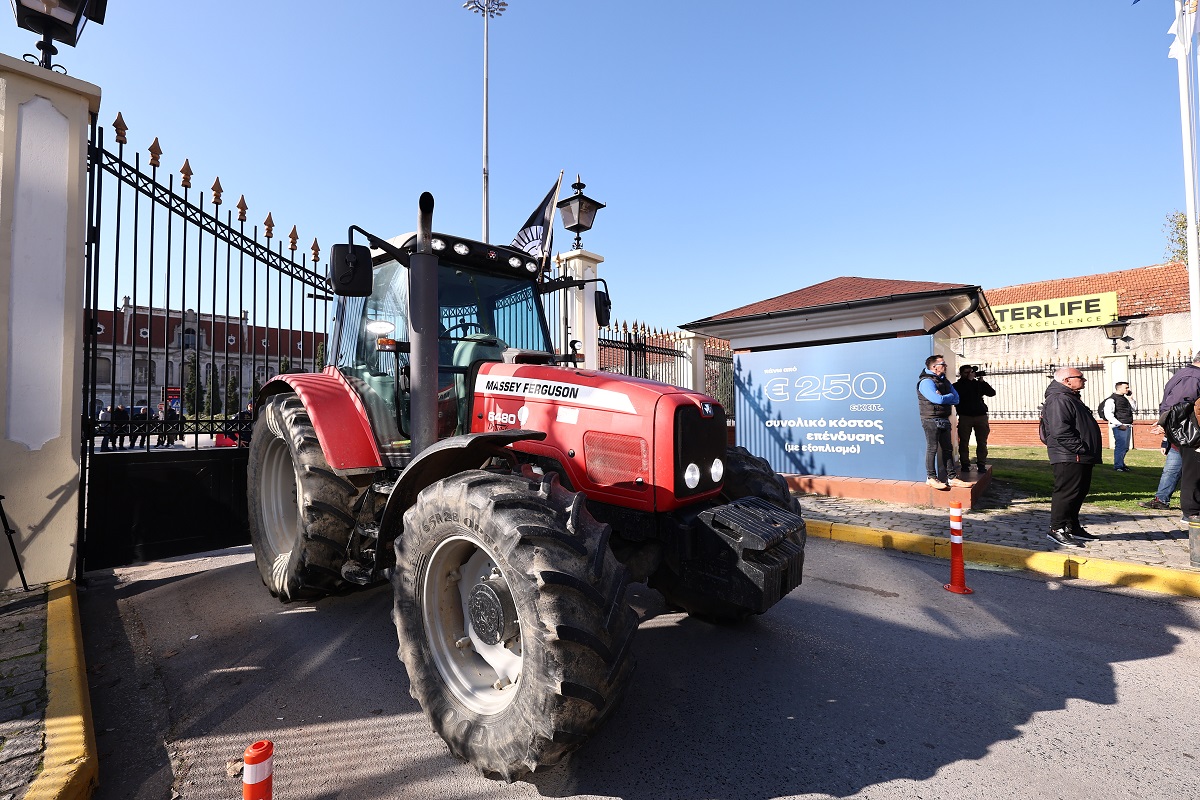 Συλλαλητήριο αγροτών και κτηνοτρόφων στο λιμάνι της Θεσσαλονίκης, Παρασκευή 12 Δεκεμβρίου 2025. (ΡΑΦΑΗΛ ΓΕΩΡΓΙΑΔΗΣ/EUROKINISSI)